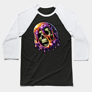 Purple Slime Skull Baseball T-Shirt